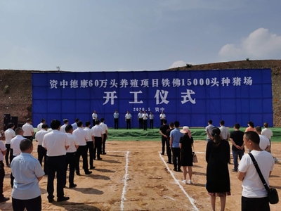 資中兩個種豬場項目開工 將實現(xiàn)年產值23.8億